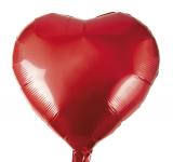 Ballon mylar métallisé coeur rouge