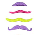 Set de moustaches colorées