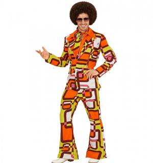 Costume des années 70 Groovy disco Retro taille M