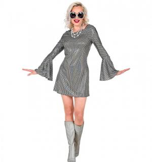 Tunique disco diamant argent taille L