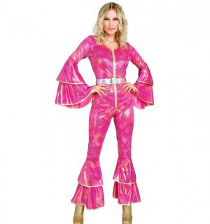 Combinaison disco rose taille XS