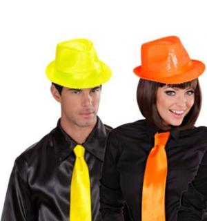Cravate fluo orange