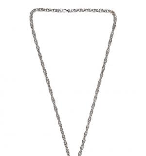 Collier dollar en métal argent