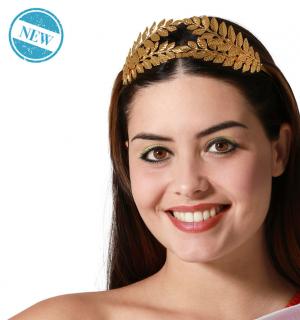 Diadème de lauriers César en métal luxe