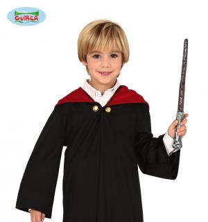 Tunique apprenti sorcier noir-rouge 5/6 ans