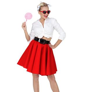 Jupe rock années 50 rouge taille M/L