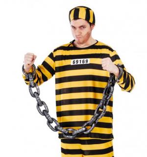 Prisonnier bagnard jaune Dalton taille S