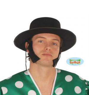 Chapeau andalou floqué noir