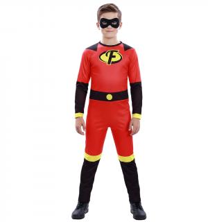 Super-héros famille indestructible rouge enfant mixte taille 7/9 ans