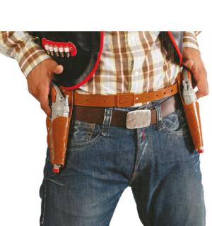 Ceinturon 2 pistolets cow-boy