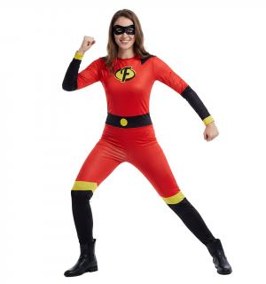 Super-héroïne famille fantastique rouge femme taille XL