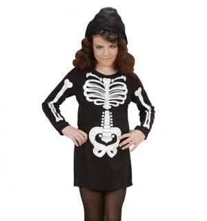  Robe squelette avec capuche 5/7 ans