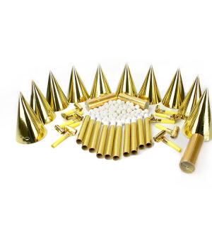 Pochette cotillons 10 personnes couleur or