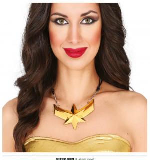 Collier étoile super héroïne métal