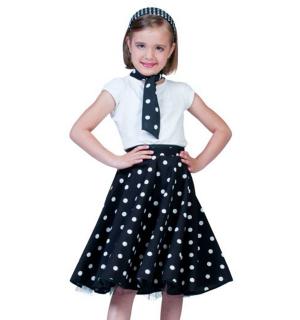 Jupe rock'n roll noire enfant