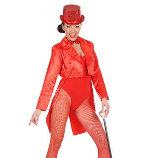 Frac femme satiné rouge taille S