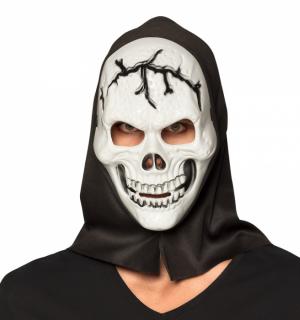 Masque Tête de mort plastique avec capuche