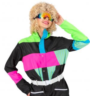 Combinaison de ski fluo années 80 taille XXL