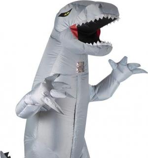 Dinosaure gris gonflable