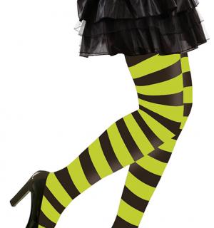Collants rayés jaune/noir
