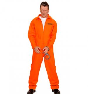 Prisonnier Bagnard américain orange + menottes taille XL