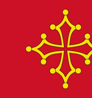 Pavillon occitan croix du Languedoc 90x150cm