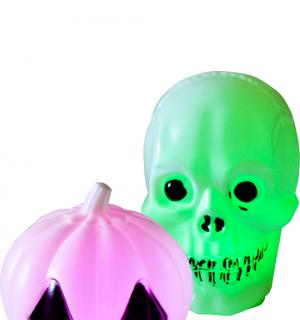 Citrouille ou tête de mort lumineuse