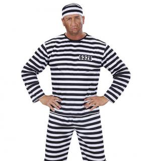 Prisonnier Bagnard noir et blanc taille L