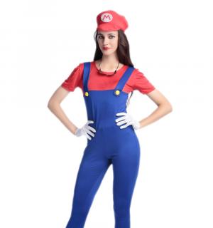 Déguisement adulte Combinaison femme super mario Girl taille M