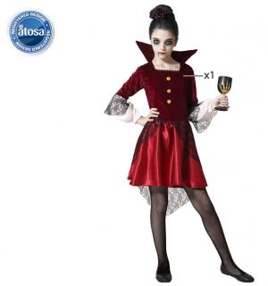 Vampiresse rouge courte taille 3/4 ans