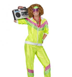 Jogging fluo années 80 jaune taille M