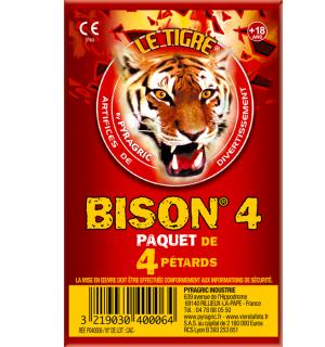 Boite de 20 paquets de 4 pétards TIGRE BISON N°4