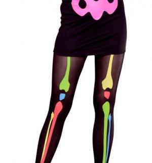 Collants squelette neon adulte