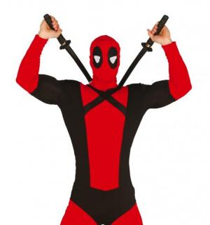 Anti-héros noir et rouge taille M/L