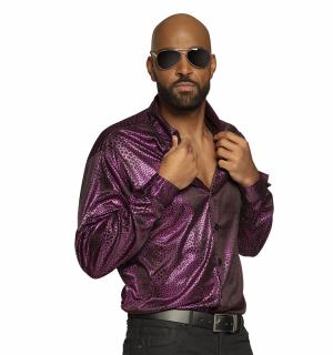 Chemise funky violette métal taille L