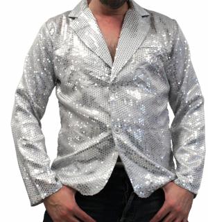 Veste à sequins argent taille M