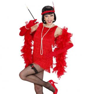 Robe Charleston rouge à franges taille L