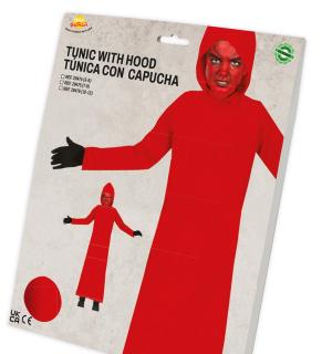 Tunique rouge à capuche taille 7/9 ans