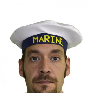 Béret marin tissu imprimé Marine