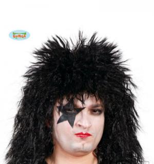Perruque rock star noire