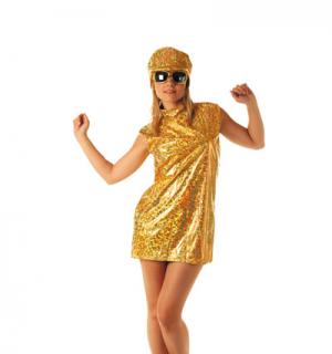 Robe an 70 or taille M/L