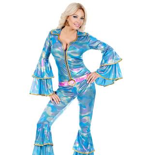 Combinaison disco fever bleue taille M