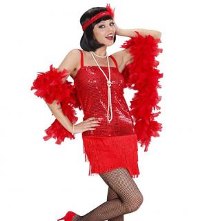 Robe Charleston rouge à paillettes taille S