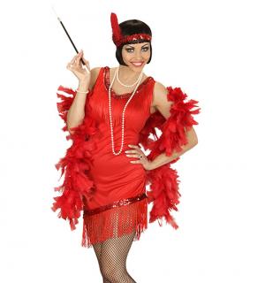 Robe Charleston rouge à franges taille S