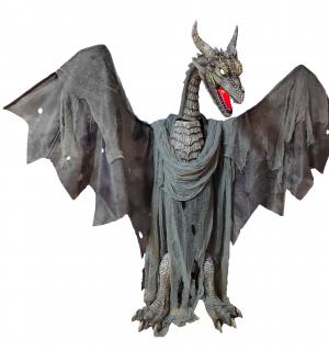 Automate dragon animé, sonore, lumineux 187cm 230V