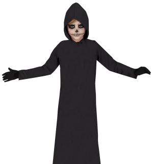 Tunique noire à capuche taille 7/9 ans