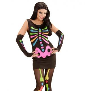 Robe squelette neon taille S