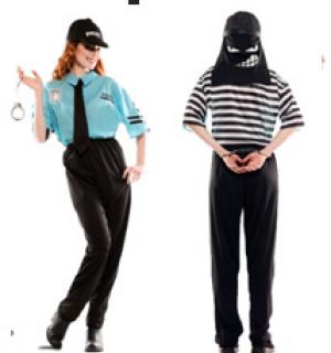 Policier et voleur recto/verso taille S