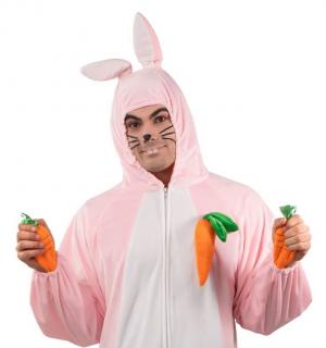Lapin rose et blanc taille M/L