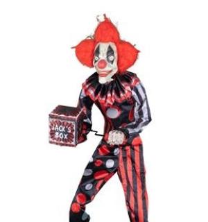 Automate clown effrayant avec sa boîte à musique animatronic